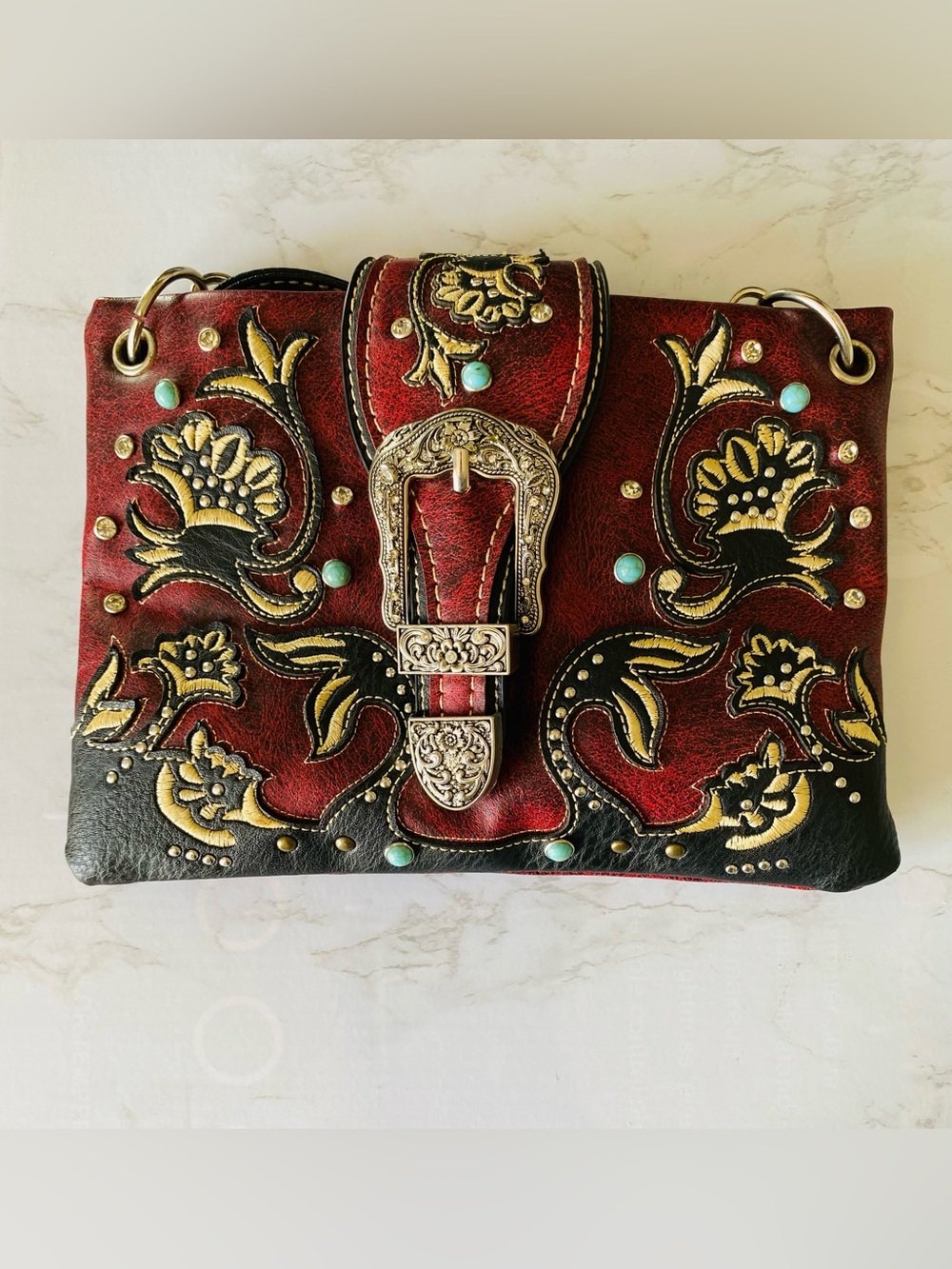 Western Leather Crossbody Bag